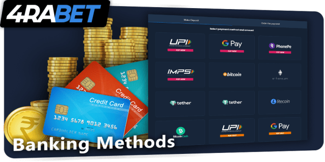 Methods of deposit and withdrawal at bookmaker 4rabet