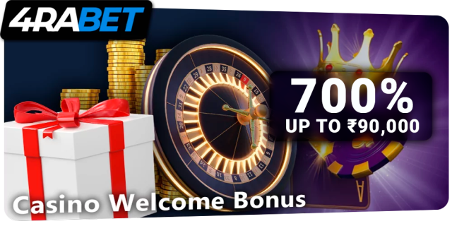 Casino Welcome Bonus at 4rabet for Indian players - get up to ₹90,000